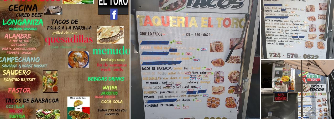Taqueria El Toro Menu