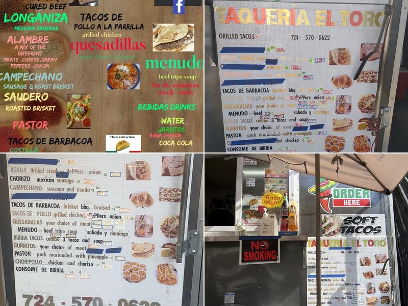 Taqueria El Toro Menu