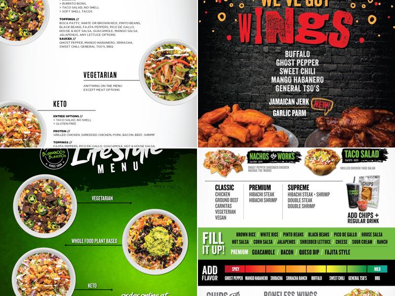 Bubbakoo's Burritos Menu