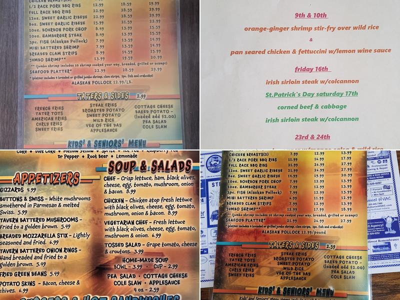 Wall Lake Tavern Menu