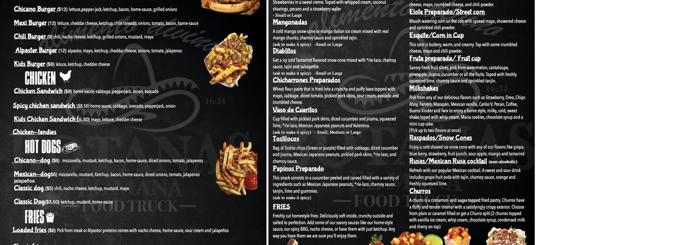 El Mana Menu