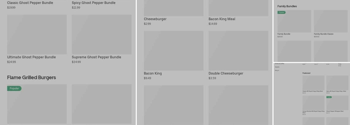 Burger King Menu