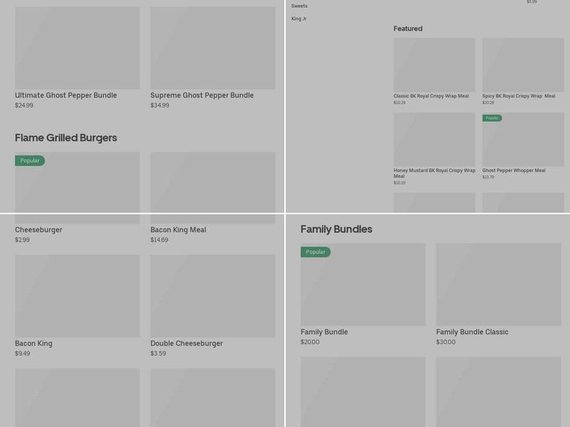 Burger King Menu