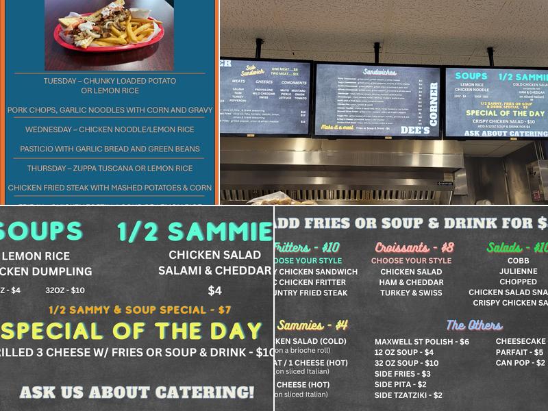 Dee's Corner Menu