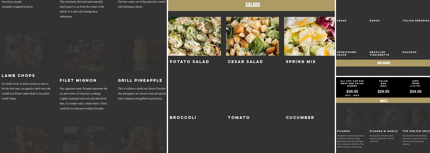 Gauchos Brazilian Steakhouse Menu