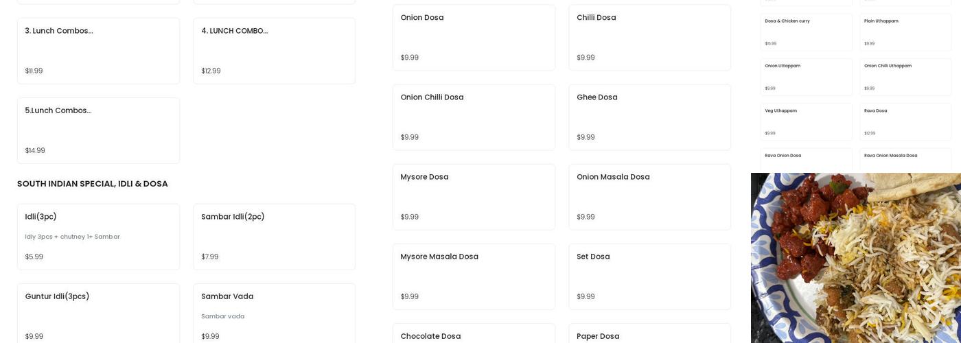 Biryani Pot Mason Menu