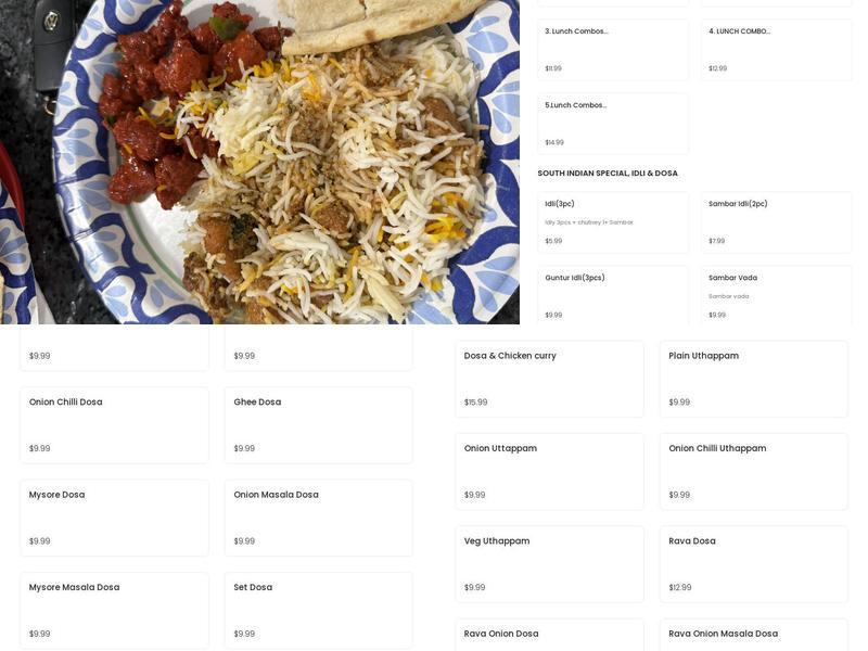 Biryani Pot Mason Menu