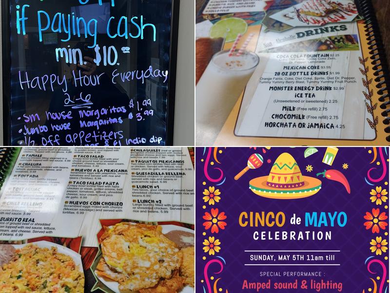 El Indio Mexican Restaurant Menu