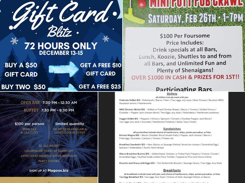 Magoo's on the Mound Menu