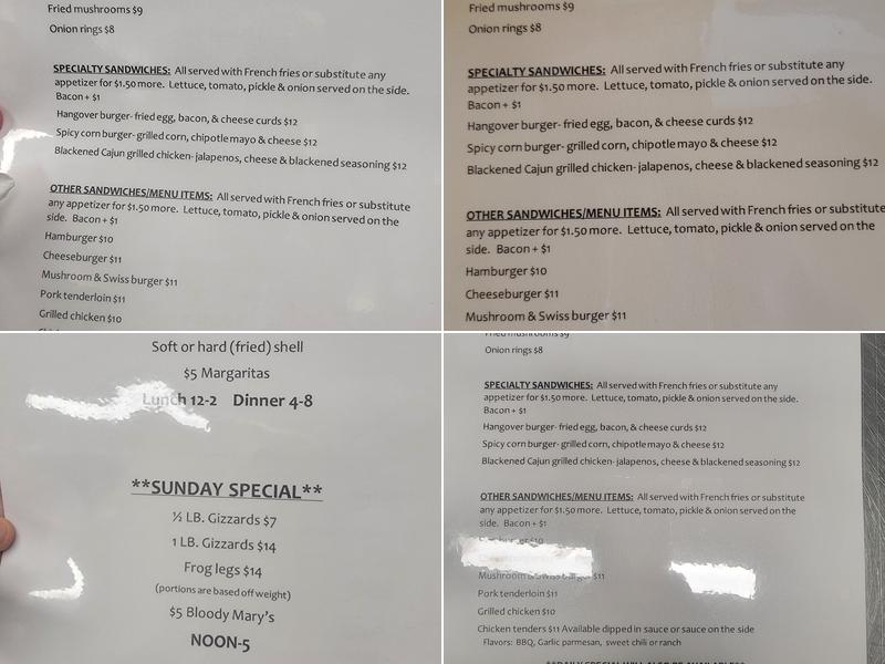 BEER HERE BAR & GRILL Menu