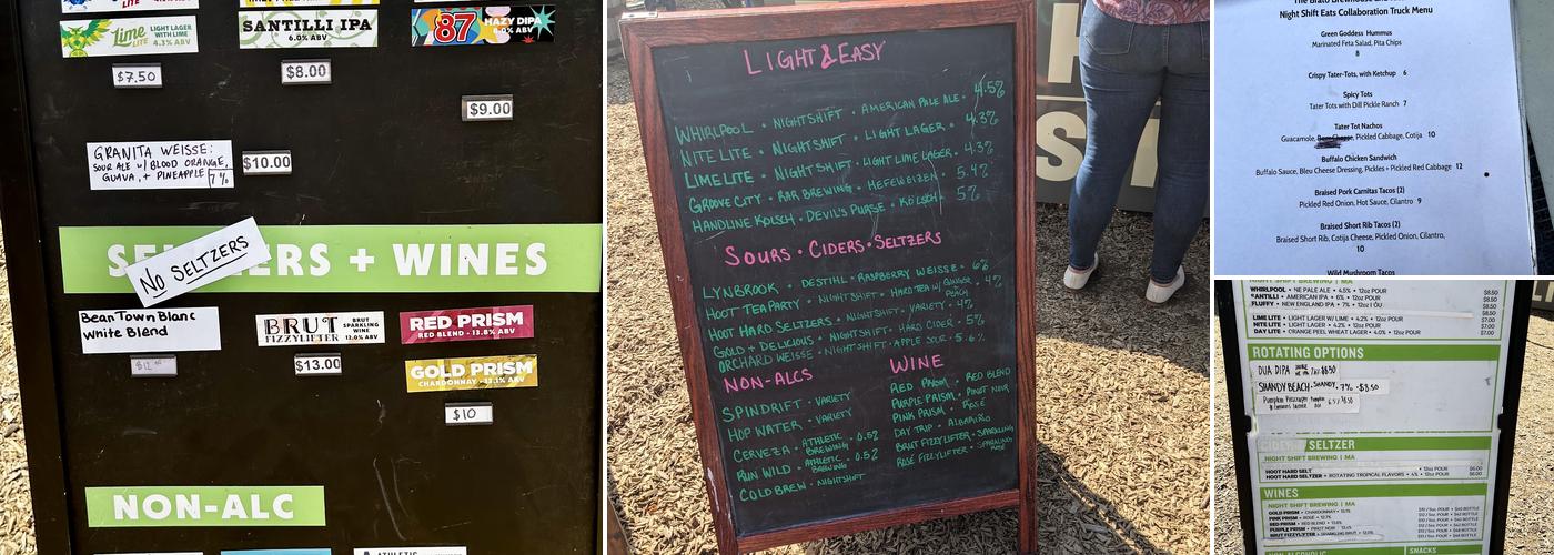 Night Shift Esplanade Menu