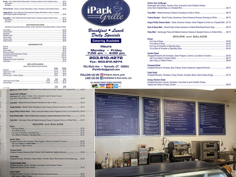 iPark Grille Menu