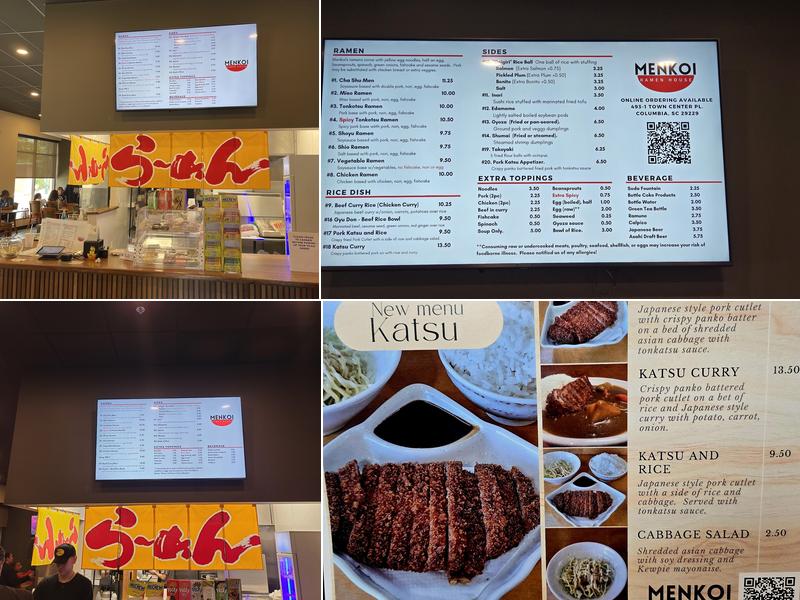 Menkoi Ramen House in the Village at Sandhill Menu