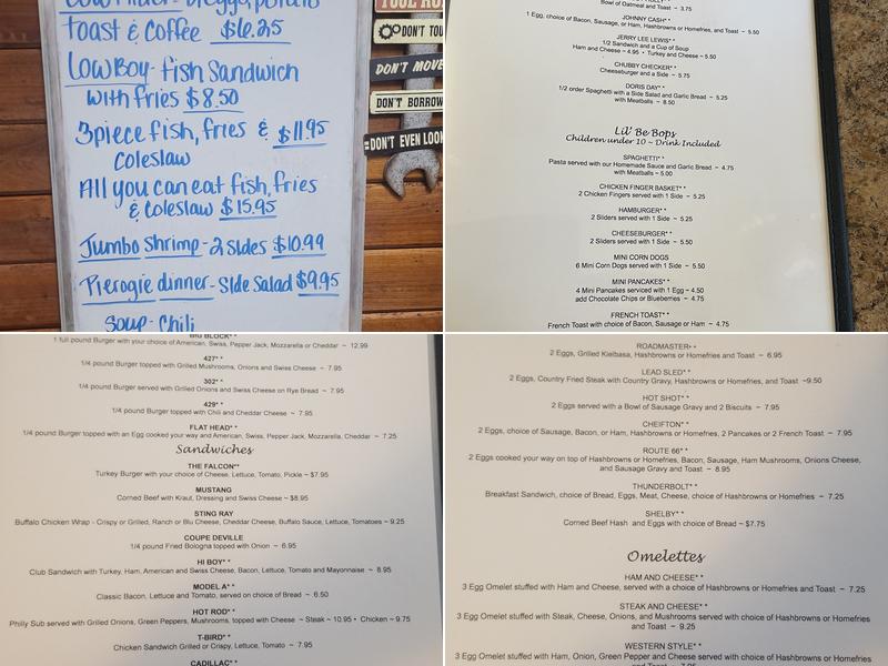 Cruisers Menu