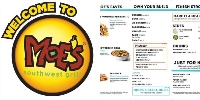 Moe's Southwest Grill Menu