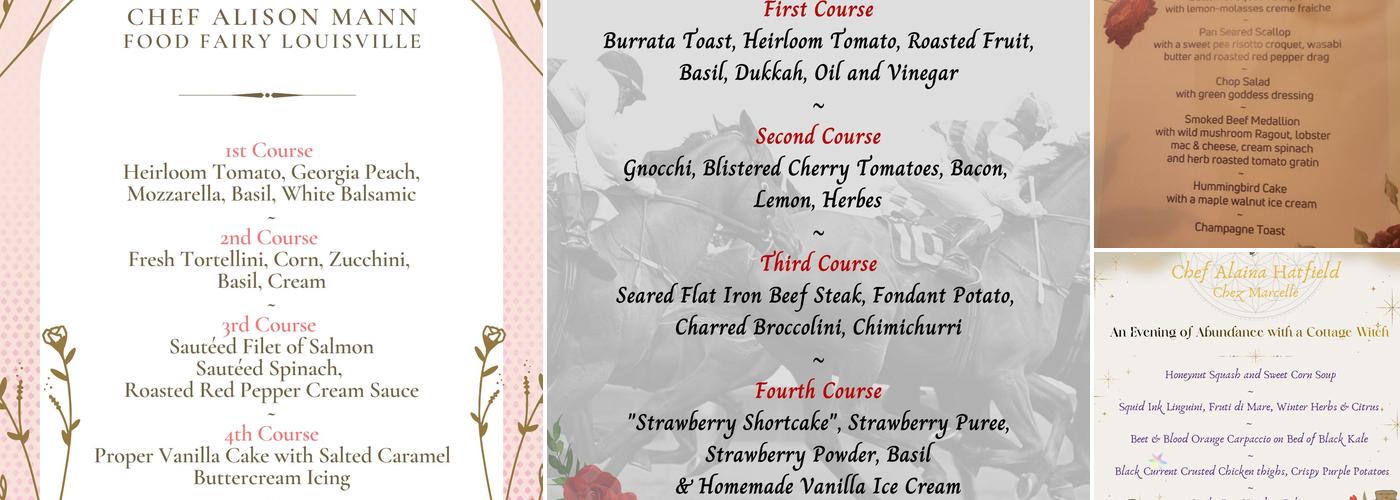 The Chef's Table Menu