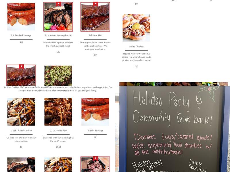 Kool Daddy’s BBQ Menu