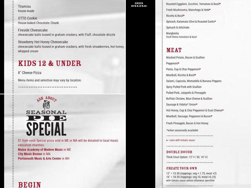 OTTO Menu