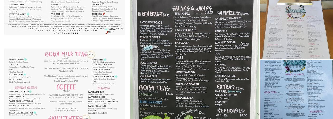 Seaside Eatery Menu