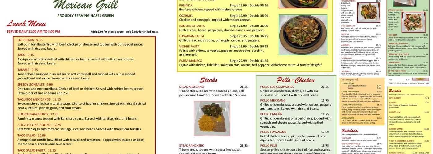 Los Compadres Mex Grill Menu