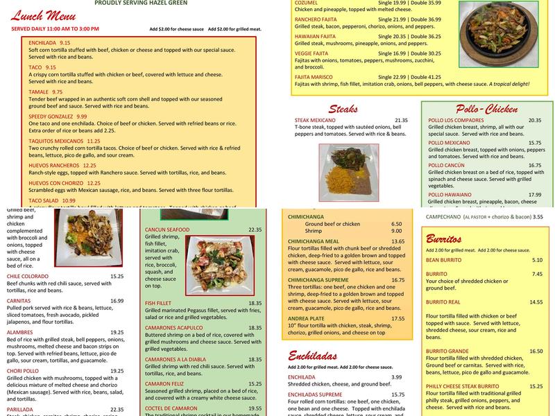 Los Compadres Mex Grill Menu