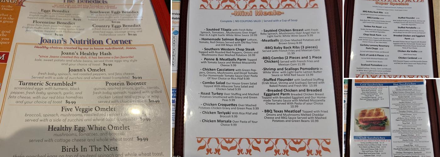 Haddon Diner Menu