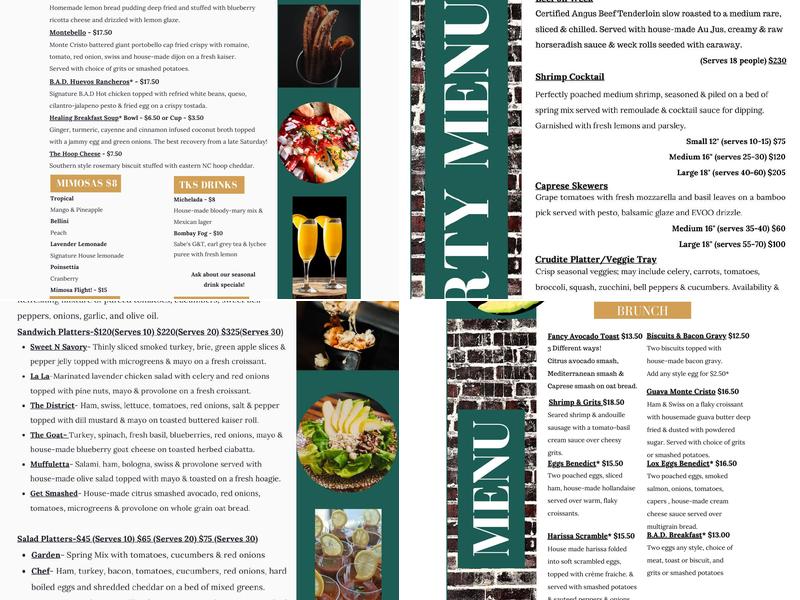 The Kitchen Sink Menu