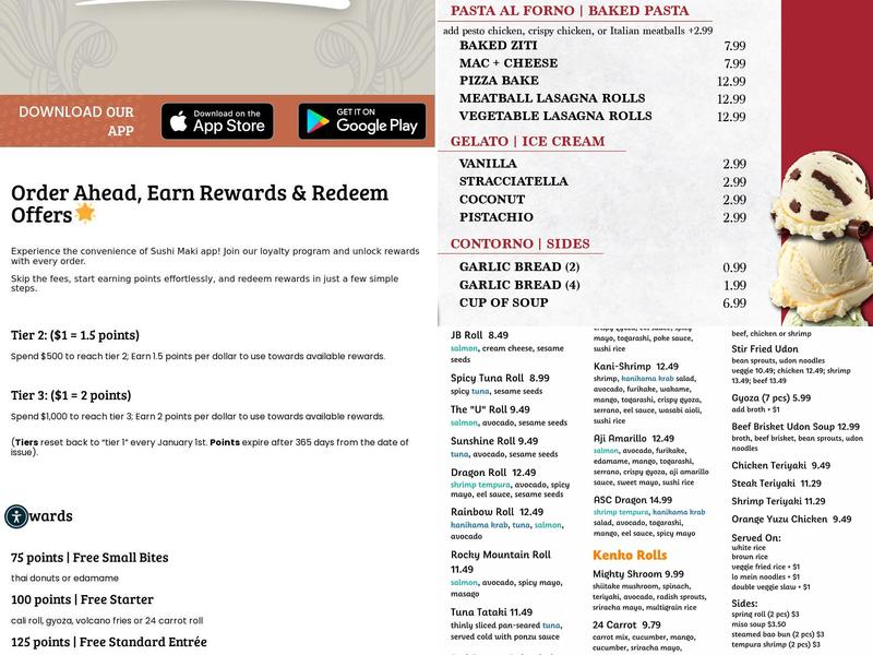 Sushi Maki UM Menu