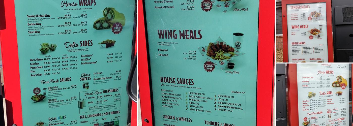 Slim Chickens Menu