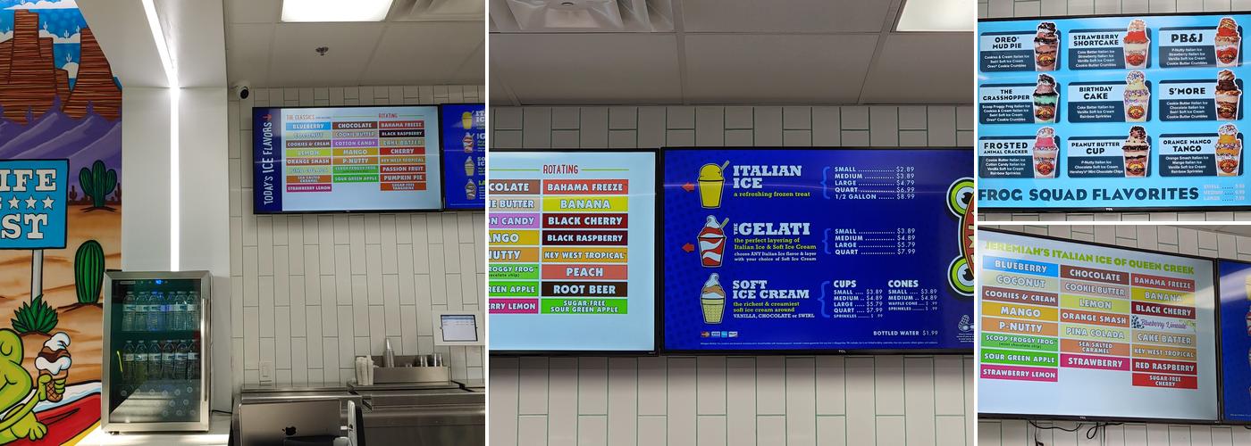 Jeremiah's Italian Ice Menu