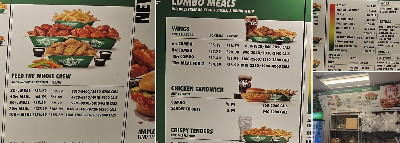 Wingstop Menu