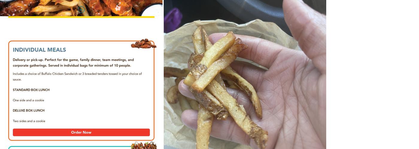 Wing Boss Menu