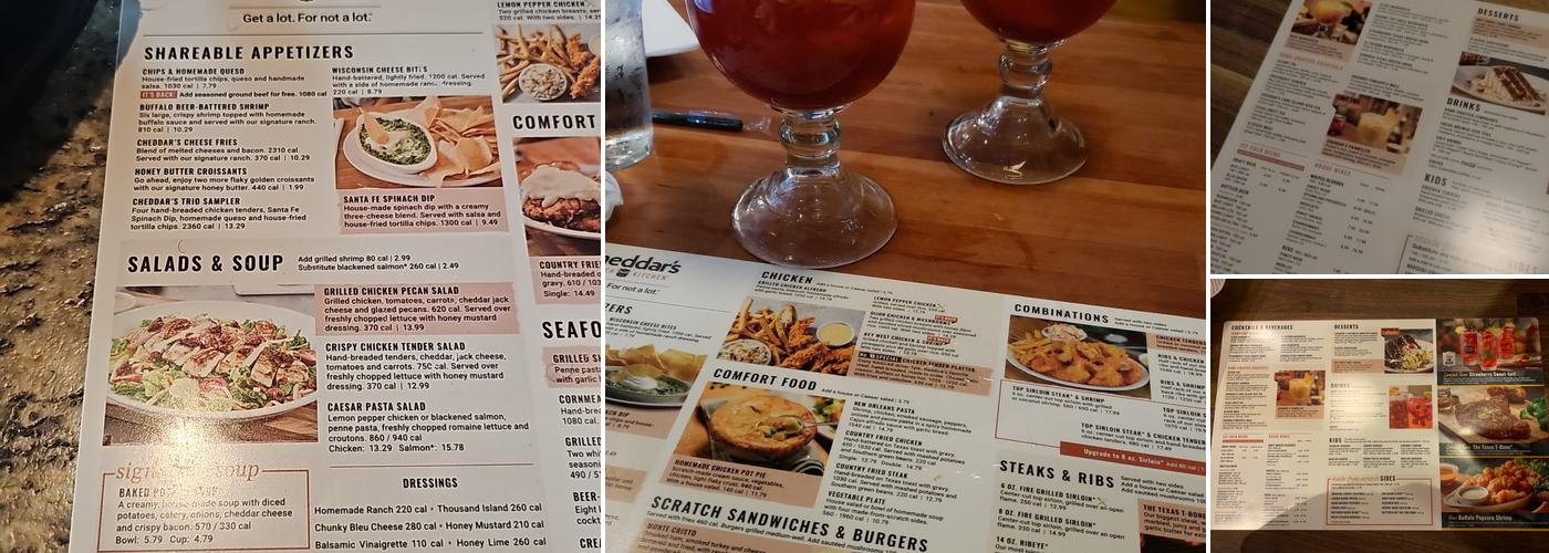 Cheddar's Scratch Kitchen Menu