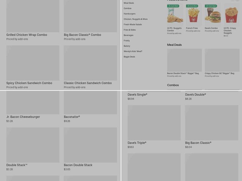 Wendy's Menu
