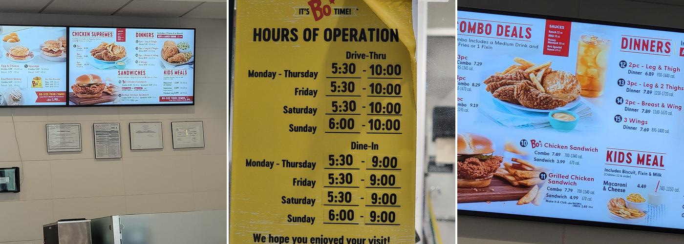 Bojangles Menu