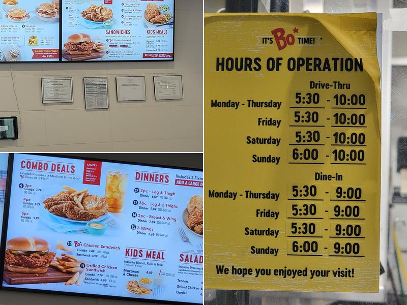 Bojangles Menu