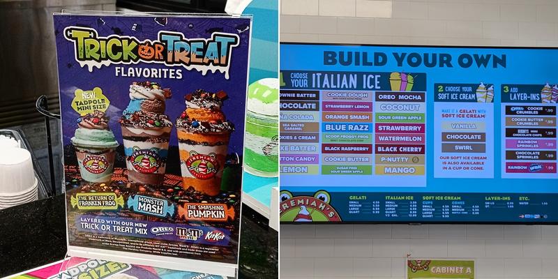 Jeremiah's Italian Ice Menu