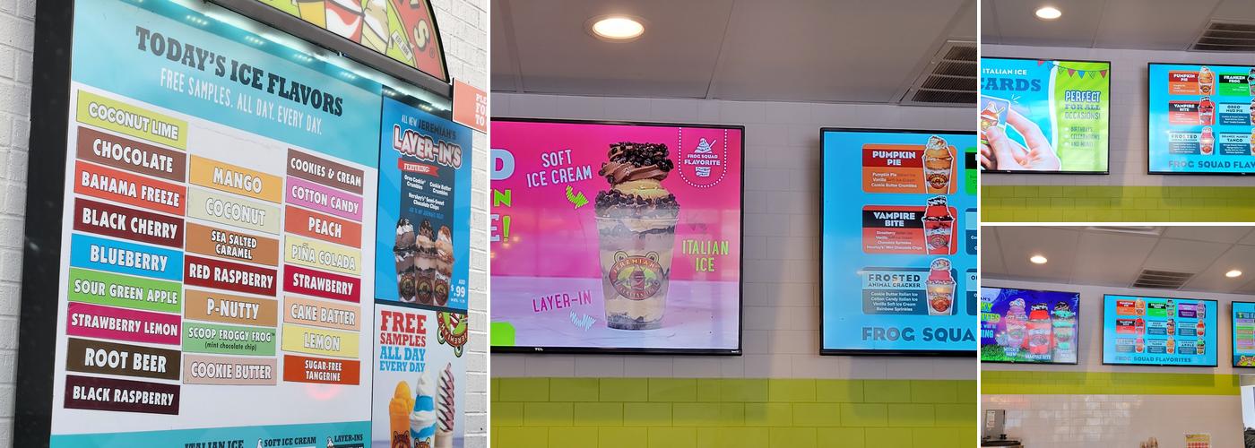 Jeremiah's Italian Ice Menu