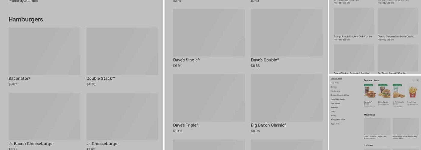 Wendy's Menu