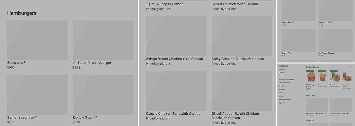Wendy's Menu