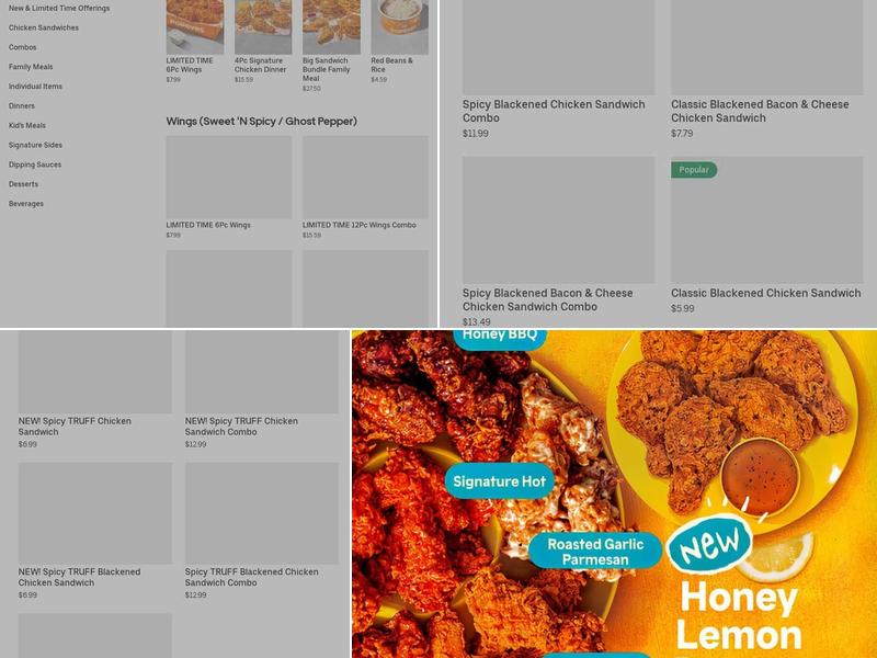 Popeyes Louisiana Kitchen Menu