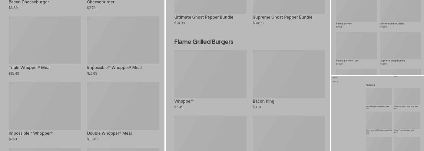Burger King Menu