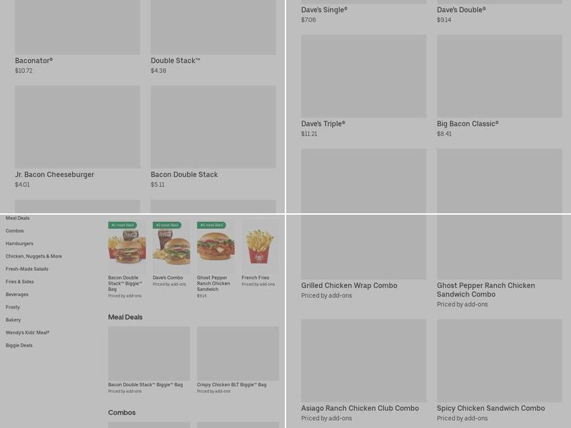 Wendy's Menu