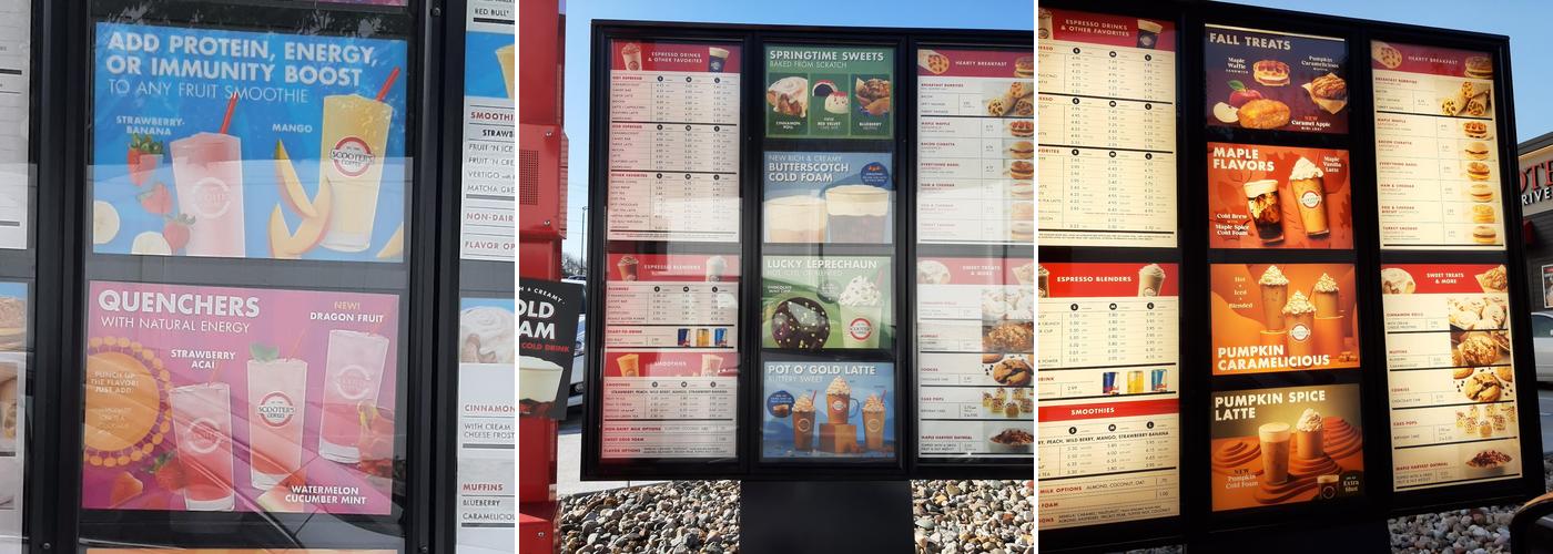 Scooter's Coffee Menu