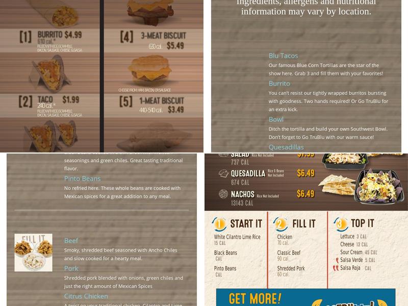 BluTaco Menu