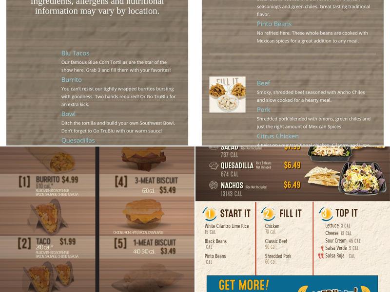 BluTaco Menu
