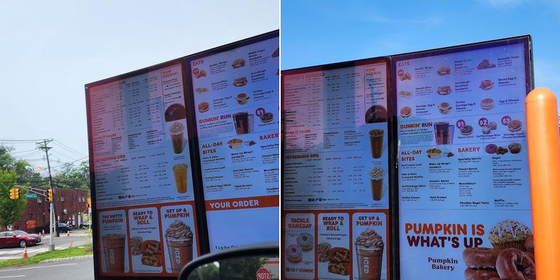 Dunkin' Menu
