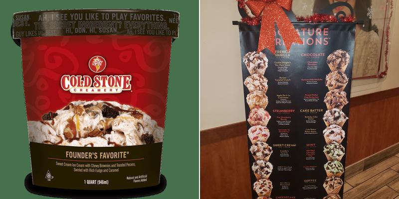 Cold Stone Creamery Menu