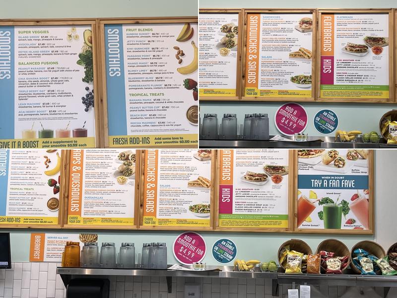 Tropical Smoothie Cafe Menu