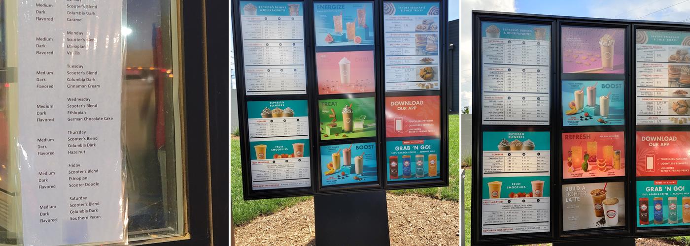 Scooter's Coffee Menu